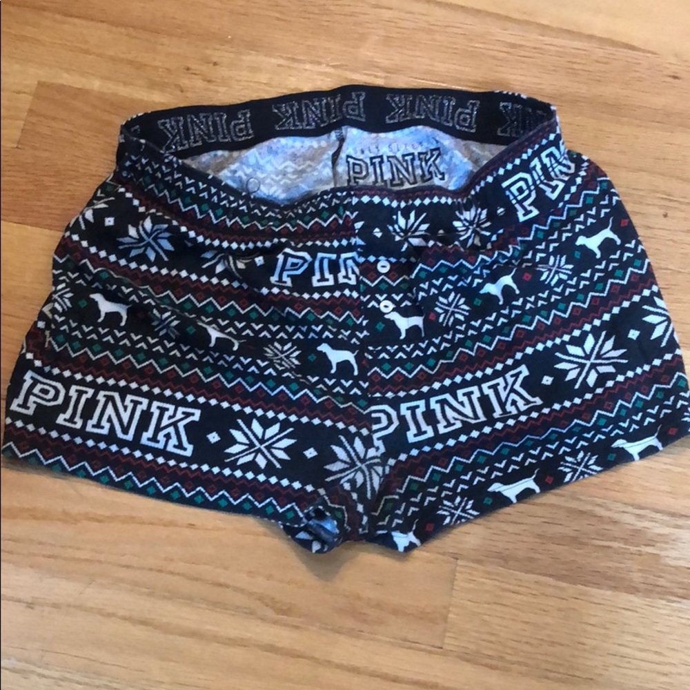 PINK Victoria Secret Christmas Boxer shorts. XS